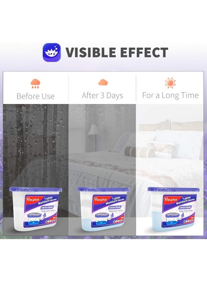 Vacplus Moisture Absorbers 6 Pack, 10.5 Oz Portable Humidity Absorber Boxes for Your Bathroom, Closet & Car, Dehumidifier with Lavender Fragrance, Purple - Image 5